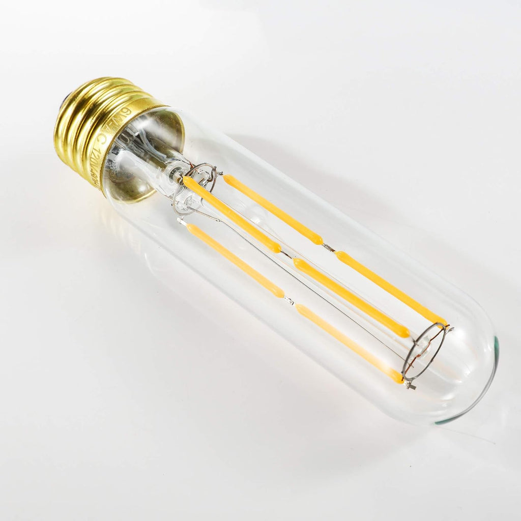 T10 Led Bulb,Dimmable 6W Led Tubular Bulbs, Soft White 3000K, 60 Watt Incandescent Bulb Equivalent, 3000K Soft White