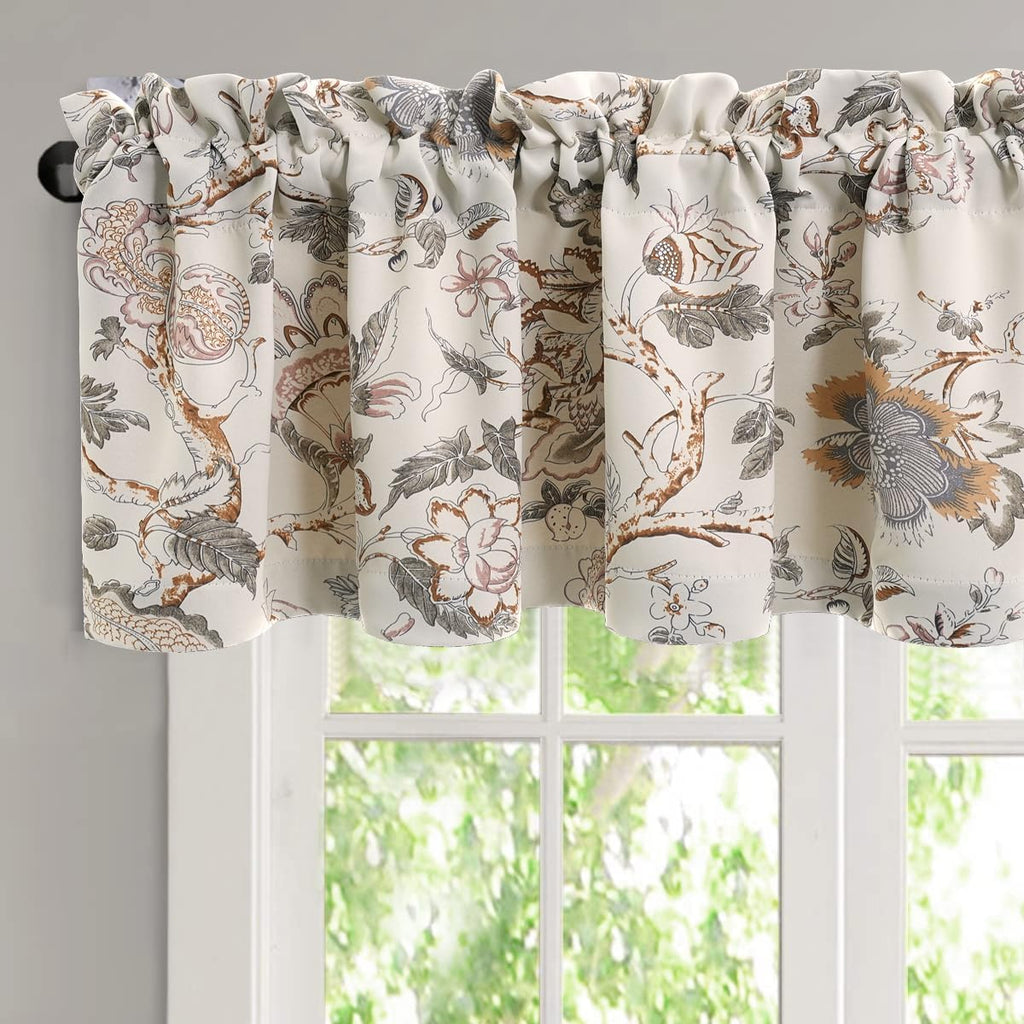 Blackout Curtain Valances for Kitchen Window/Living Room/Bathroom Privacy Added Rod Pocket Home Decoration Winow