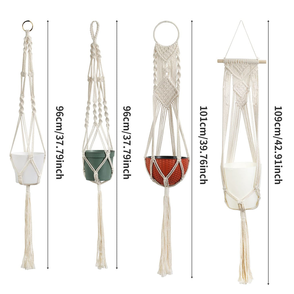 6 Pack Macrame Plant Hangers, Hanging Planters for Indoor Plants