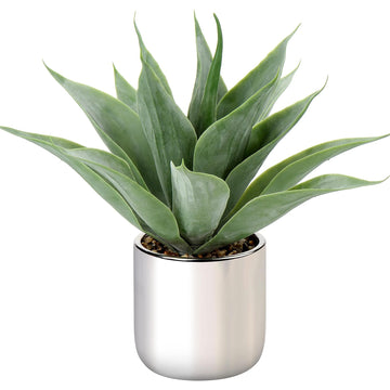 Large Agave Plant Artificial Succulent 13" Fake Aloe Vera Plant in Pot Faux Agave Plants Realistic Artificial Potted
