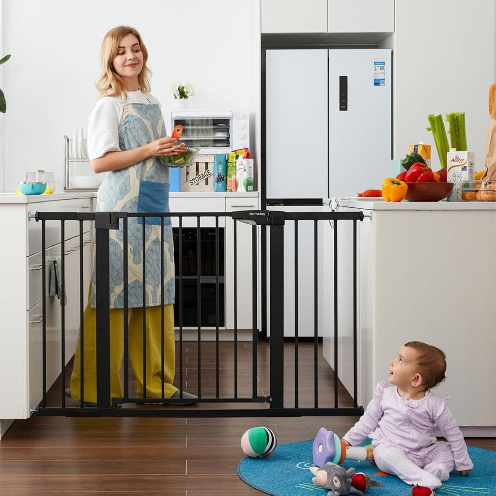 29.7-51" Extra Wide Baby & Dog Safety Gate for Stairs & Doorways