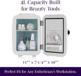 Esty Fridge for Skincare Products - Compact 4L Portable Mini Fridge with Quiet Dual Cooling and Warming for Beauty