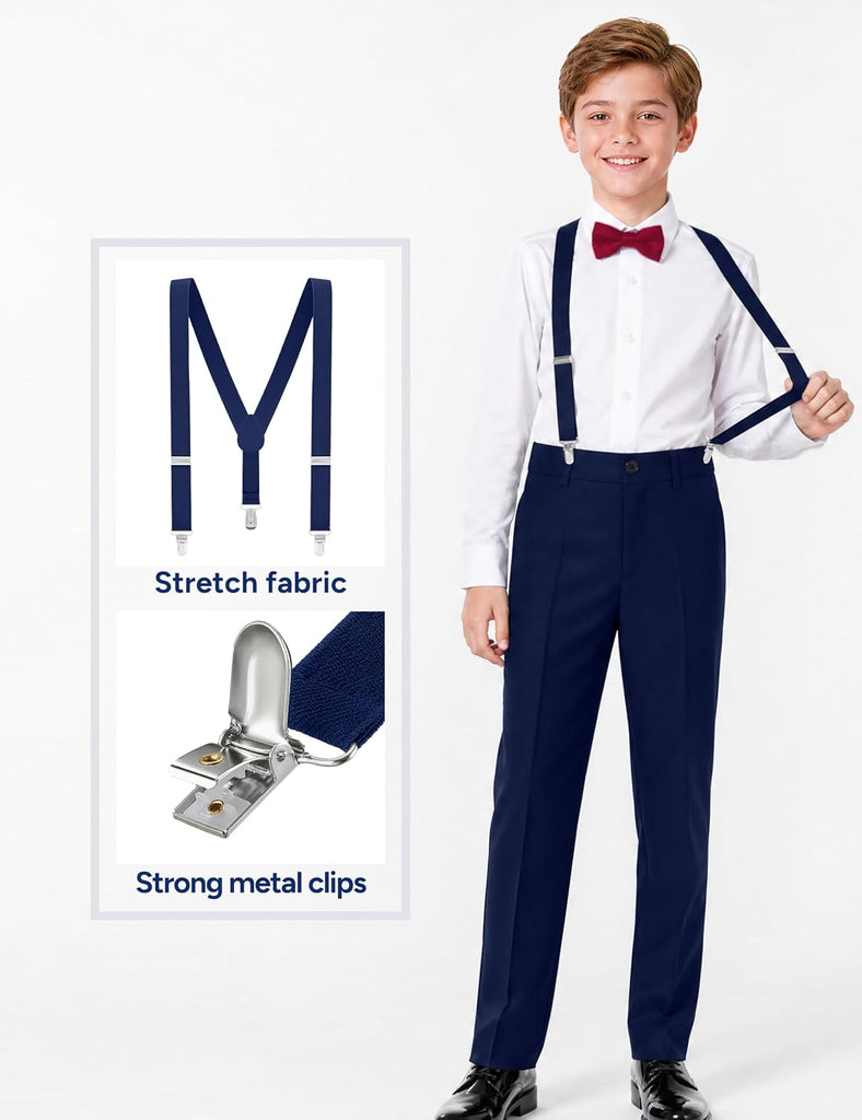 Boys Suit Piece with Suspenders, Regular & Husky Fit