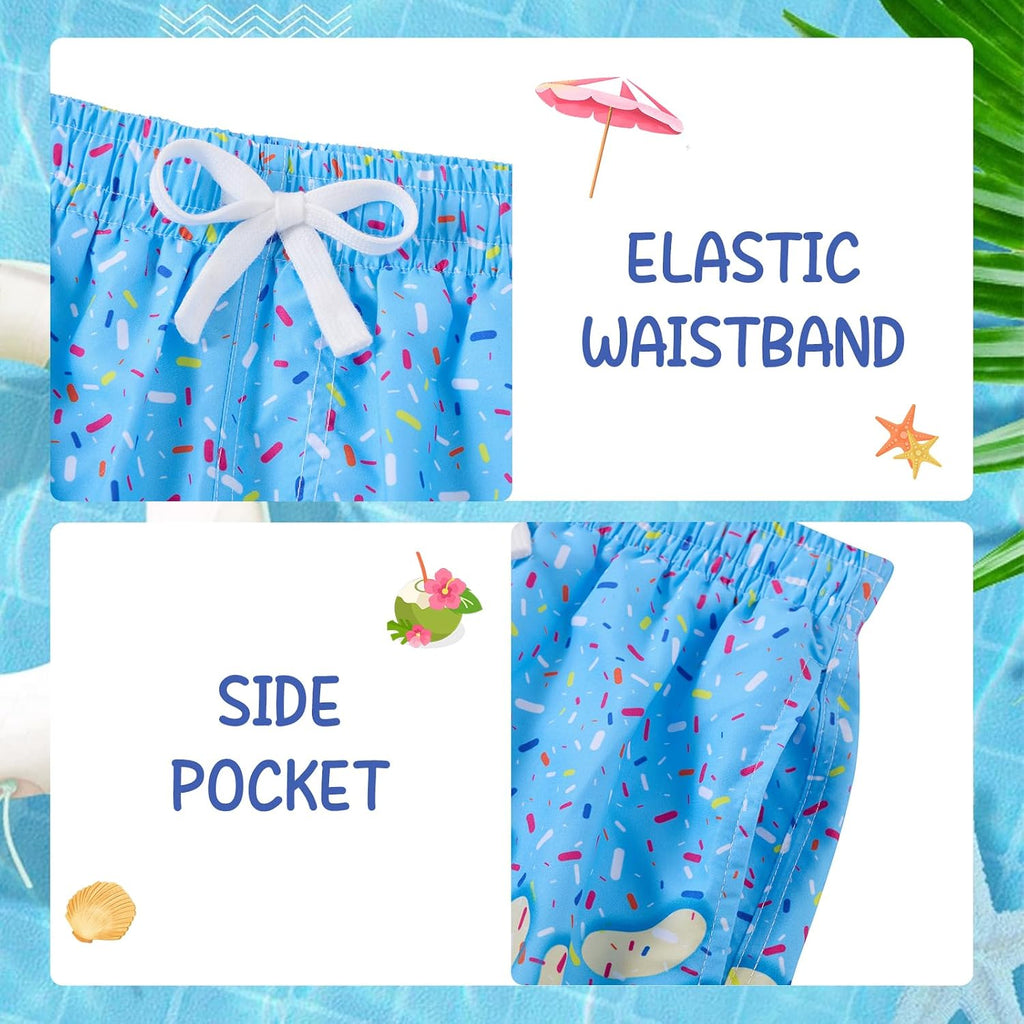 Boys Swim Trunks with Compression Liner Bathing Suit