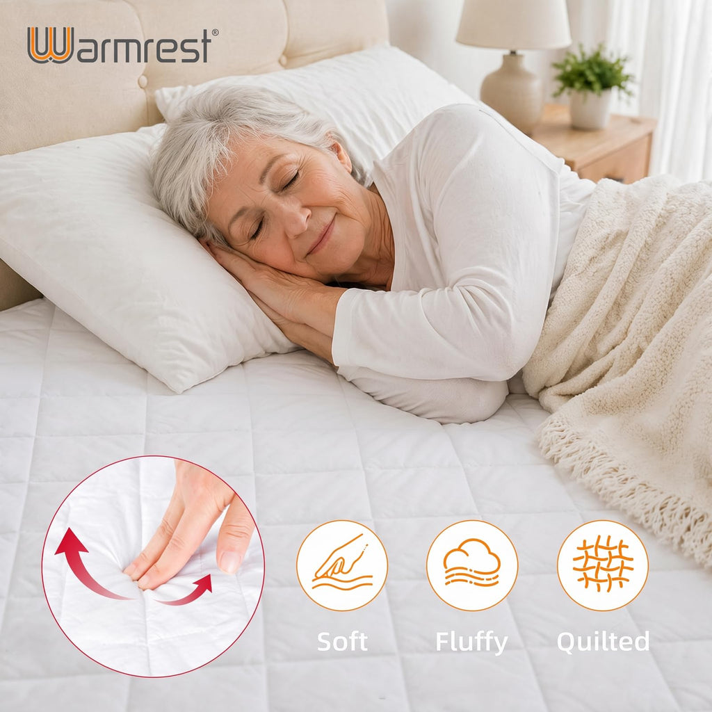 Heated Mattress Pad King Electric Bed Warmer with 9 Heat Settings