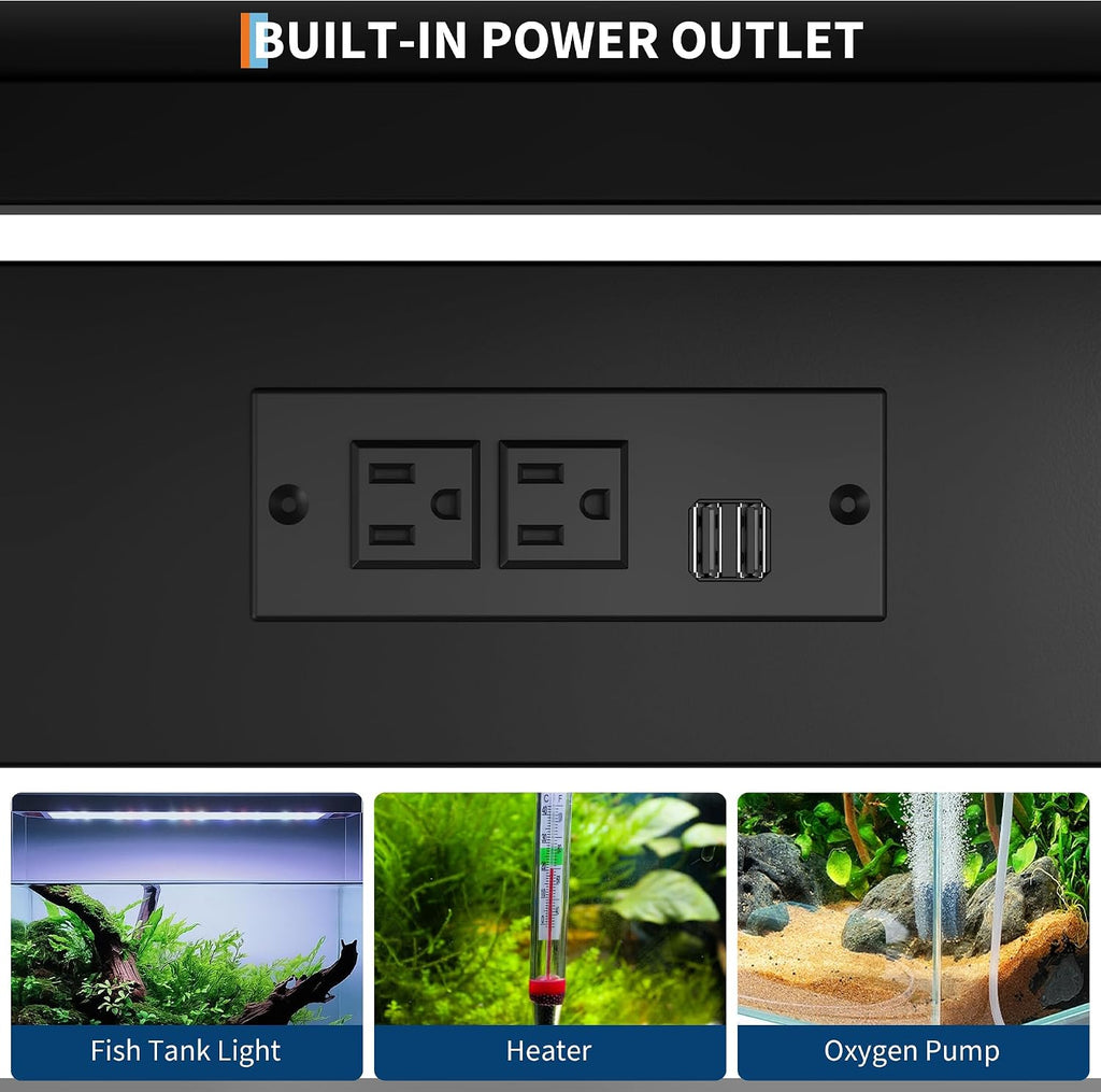 40-50 Gallon Fish Tank Stand with Power Outlets