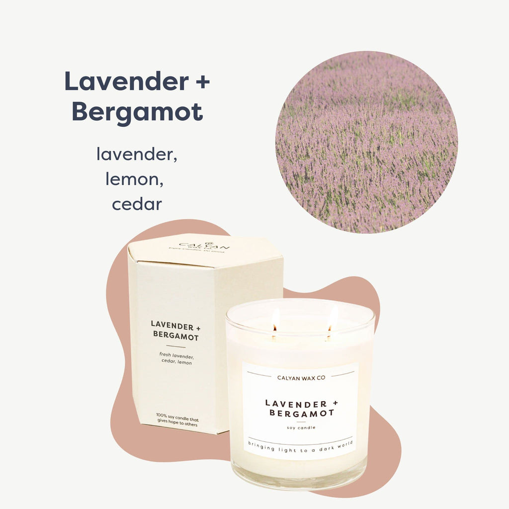 Lavender & Bergamot 2 Wick Scented Candle - 37 Hour Burn