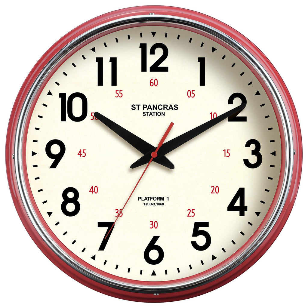 Wall Clock Metal 12.4" Countryside Style Wall Clocks Retro Vintage Classical Silent Non Ticking Easy to Read