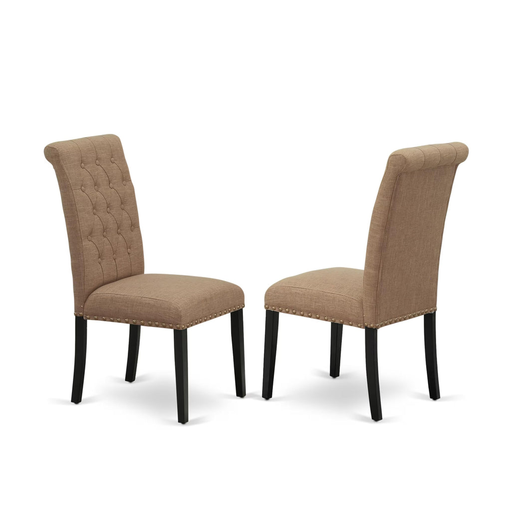 West Furniture 6 Piece Kitchen Table Set Contains a Rectangle Dining Table and 4 Light Sable Linen