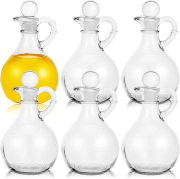 Sets 12oz Glass Oil and Vinegar Cruet Set with Stopper, Clear - Set of 6