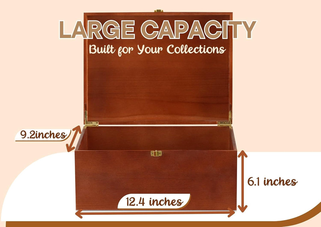 Keepsake Box Elephant Gifts for Women, Wooden Storage Boxes, Decorative Organizer with Lid for Memory Treasure