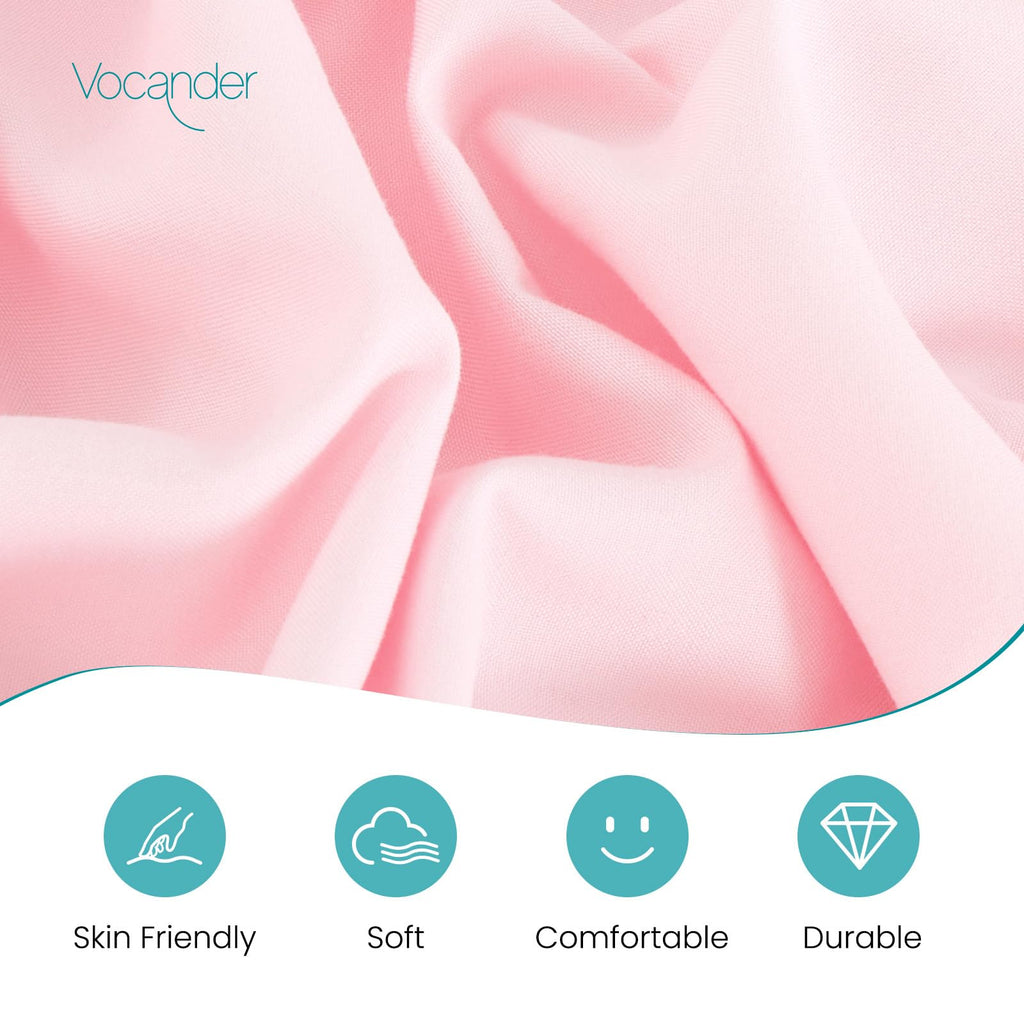 Pink Twin Bed Skirt 14 Inch Drop, Elastic Wrap Dust Ruffle