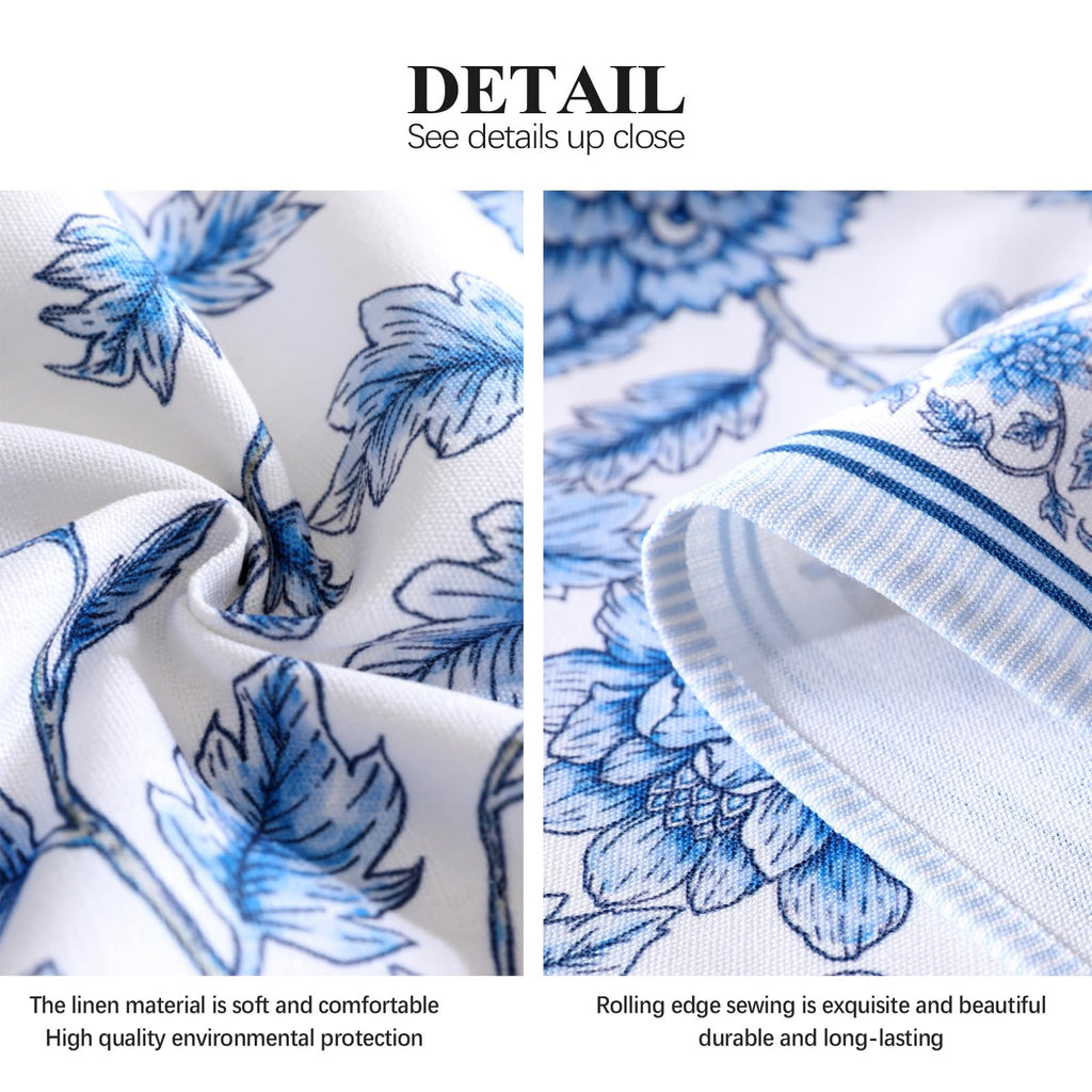 Designer French Round Reusable Tablecloth, Diameter 67"