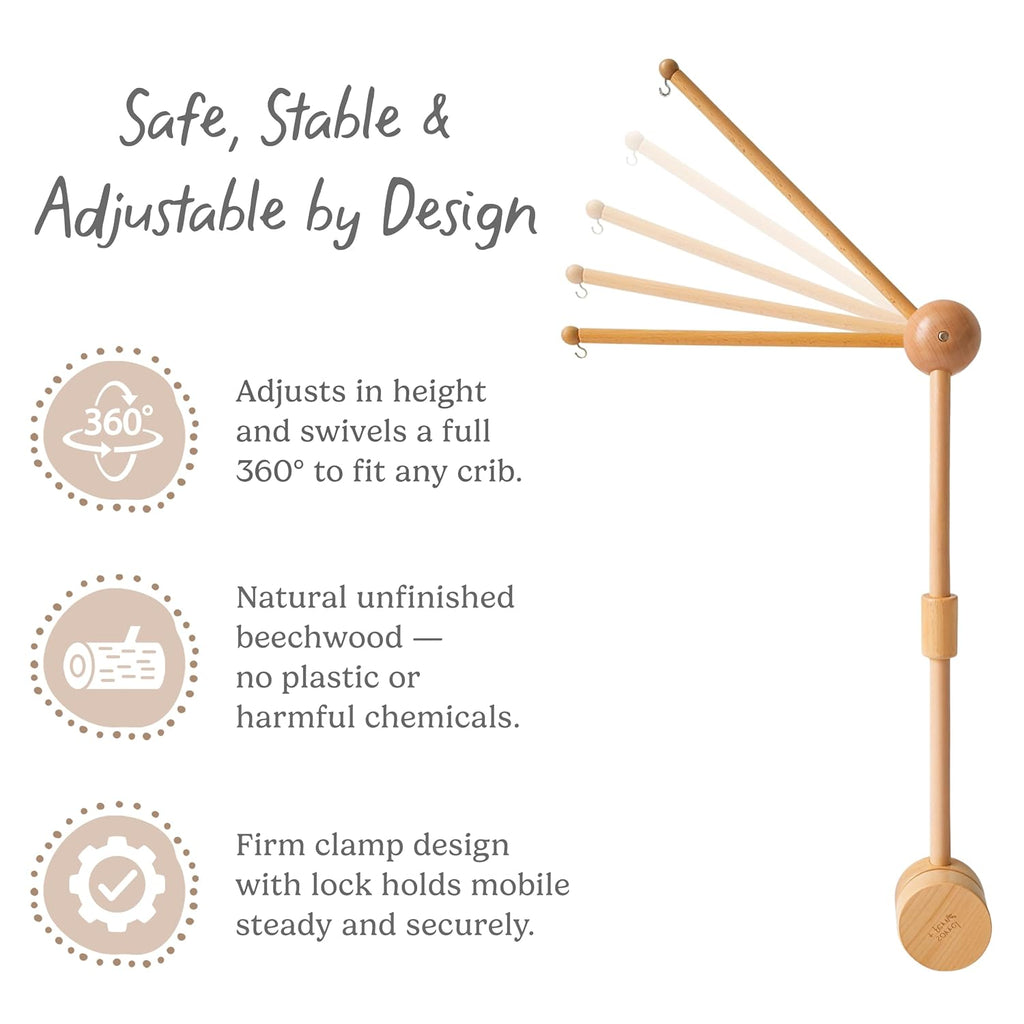 Baby Crib Mobile Arm, 360 Adjustable Mobile Hanger for Crib