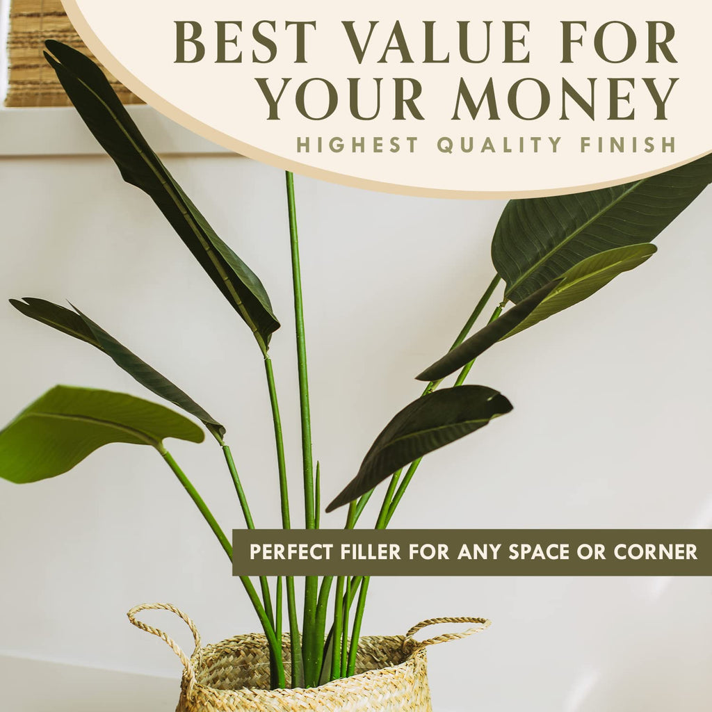 Bird of Paradise Artificial Plant-Fake Plants Tall, Tall Plants Decor, Artificial Plants Indoor-Faux Plants Indoor