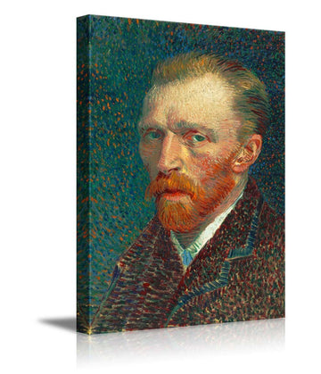 Self-Portrait by Vincent Van Gogh - Canvas Print Wall Art Famous Oil Painting Reproduction - 24" x 36"