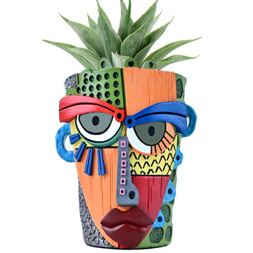 Abstract Face Planter Pots for Indoor Plants & Flowers Deco Gift