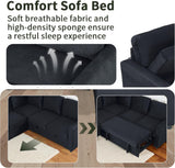 Sectional Sleeper Sofa with Pull Out Bed, L Shaped Pull Out Couch with Storage Chaise