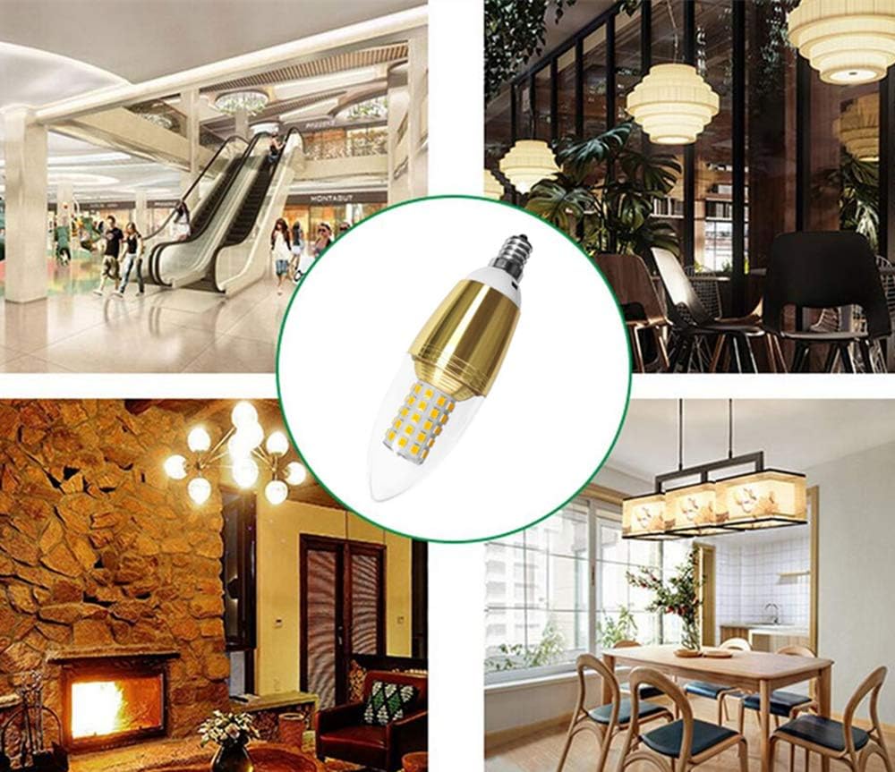 E12 LED Bulbs 12W LED Candelabra Bulb 100 Watt Equivalent, Decorative Candelabra Base E12 Corn Non-Dimmable LED