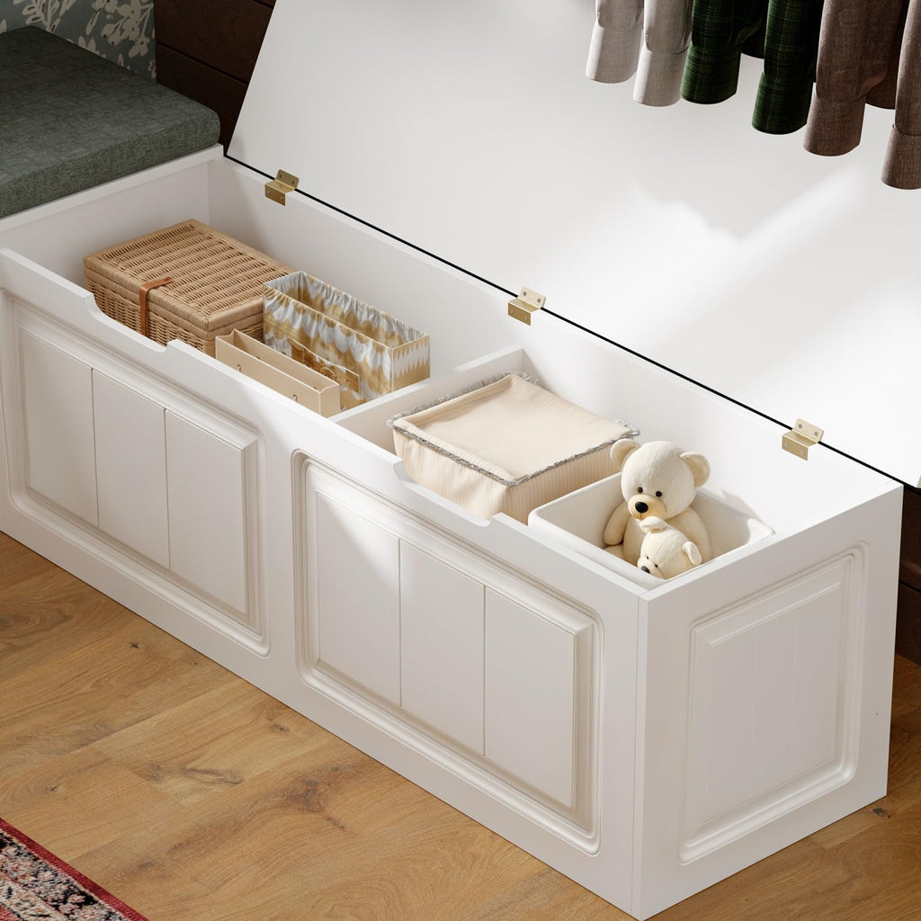 L Shape Storage Bench, Kitchen Breakfast Nook Bench, Backless Corner Bench Nook with Storage, Shoe Benches with