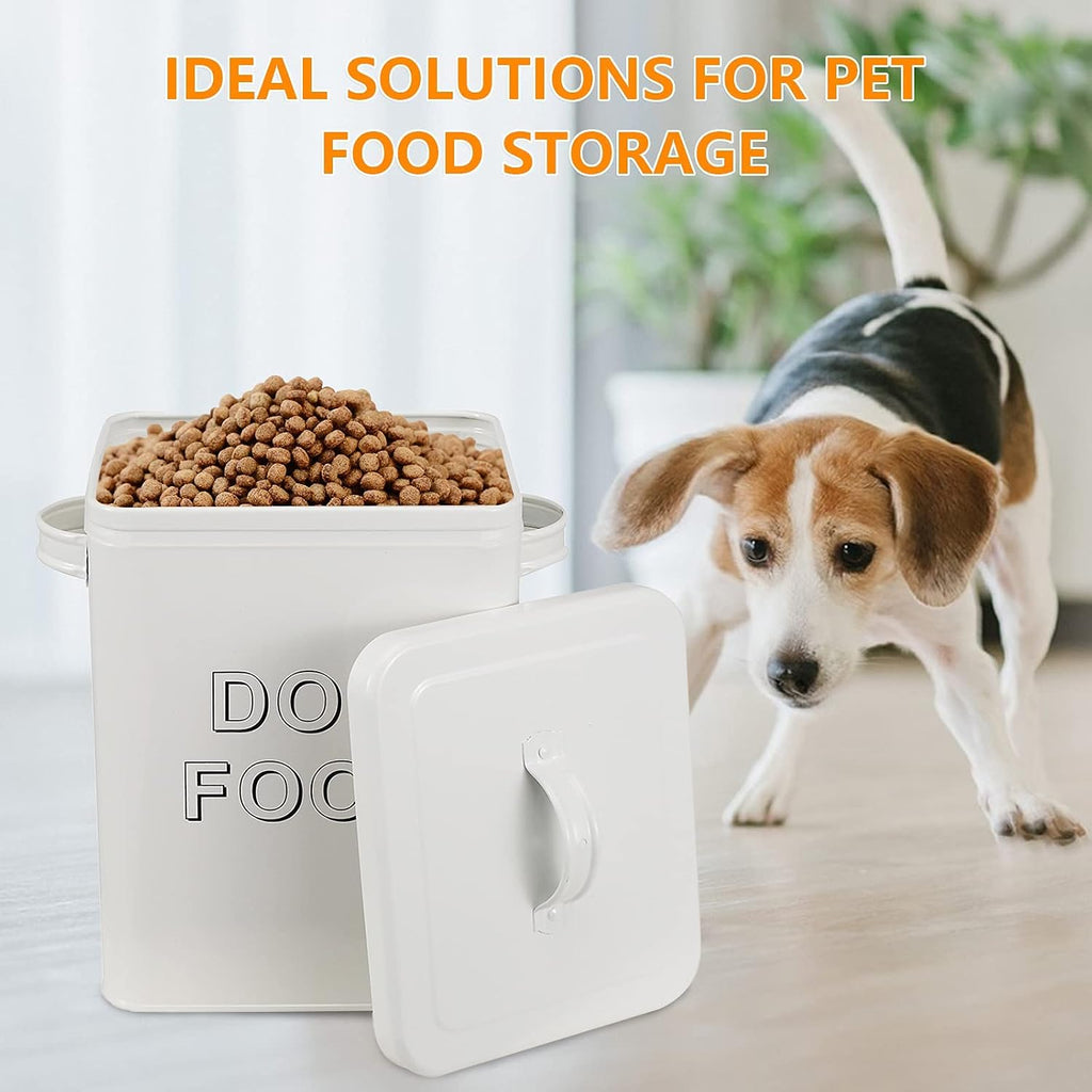 Metal Dog Food Storage Container Airtight Pet Food Treat Bin 6 lbs
