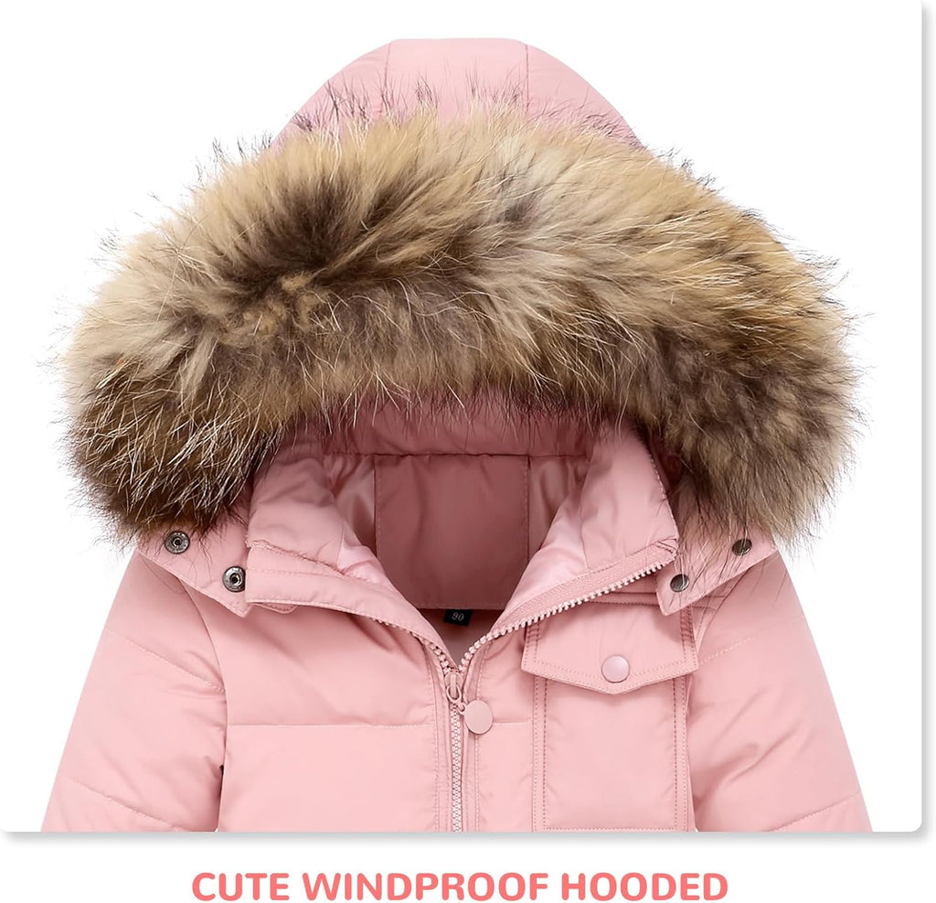 Toddler Snowsuit Boy Baby Winter Coat Girl Snow Pants and Jackets Bib