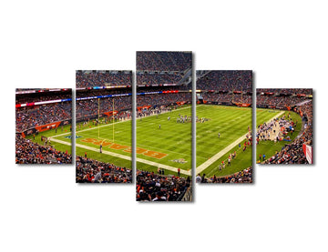 Wall Paintings Chicago Soldier Field Modern Office Wall Large Wall Decor Football Stadium Skyline Canvas Wall Artwork