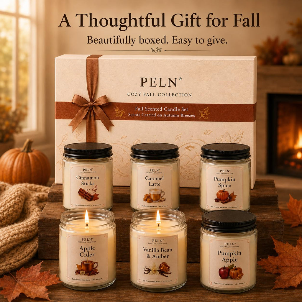 Fall Candles, 6 Pack Fall Scented Candles, Autumn Gift Set