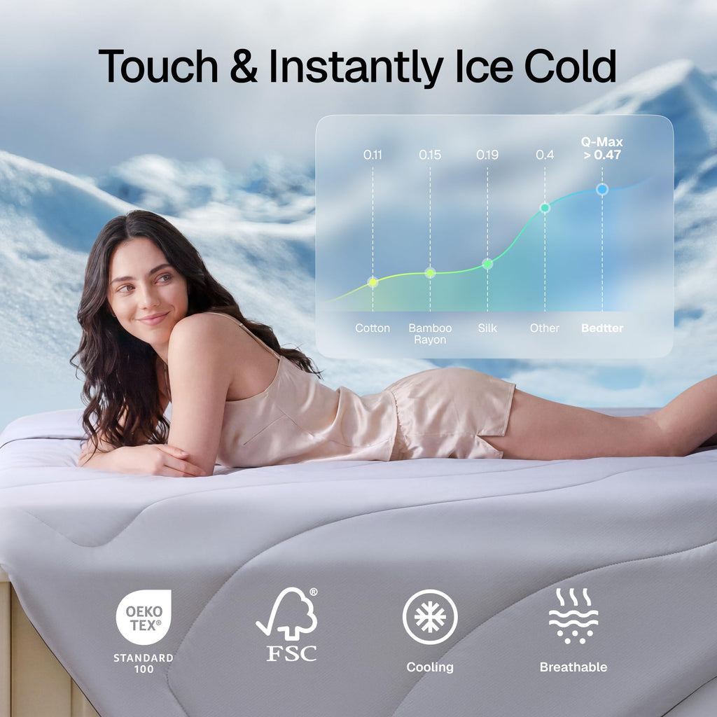 Cooling Comforter - Cooling Blankets for Hot Sleepers, Lightweight Comforter for Summer with Dual-Sided Cool Tech
