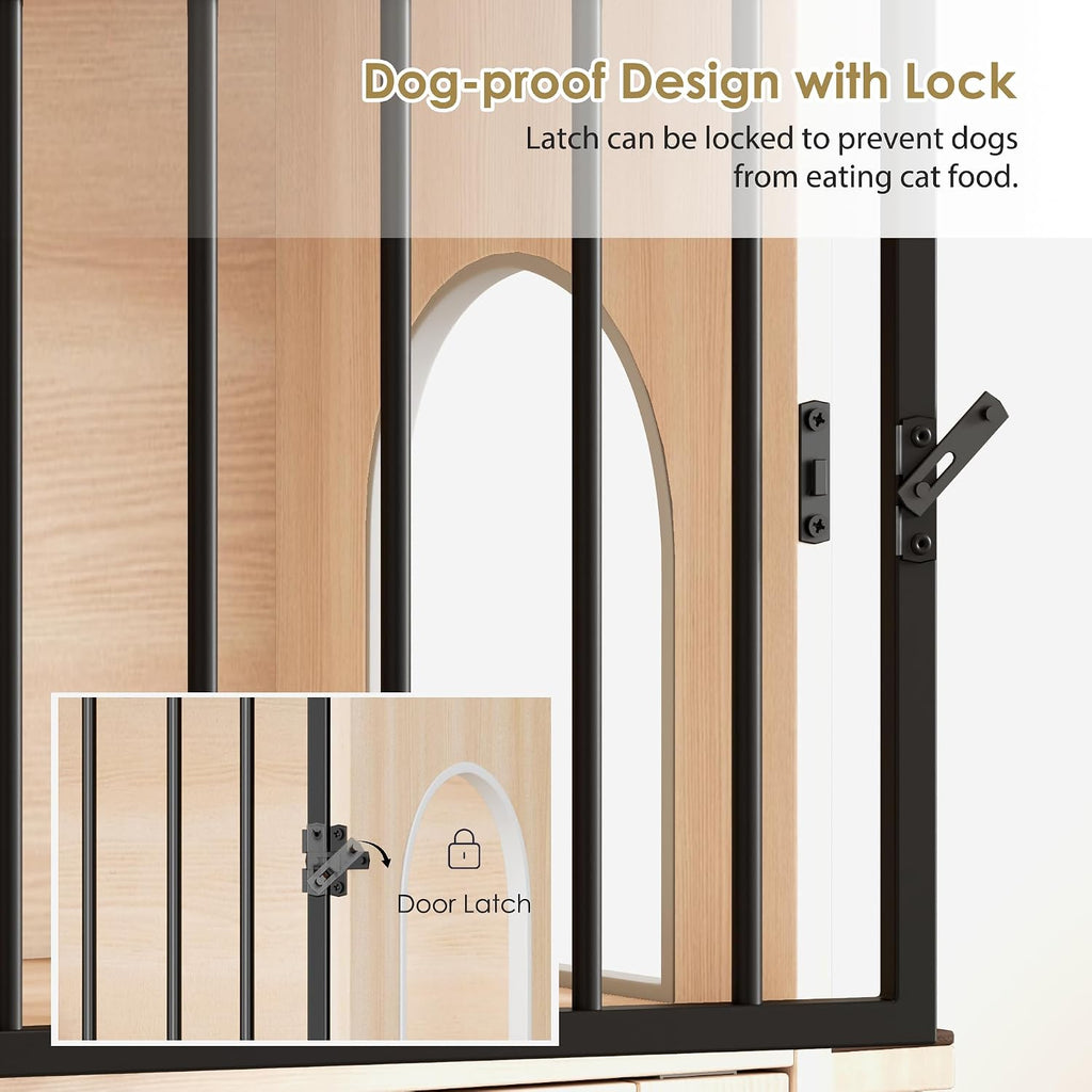 Dog Proof Cat Feeding Station, Dog Proof Cat Feeder, Cat Food Table, Nature
