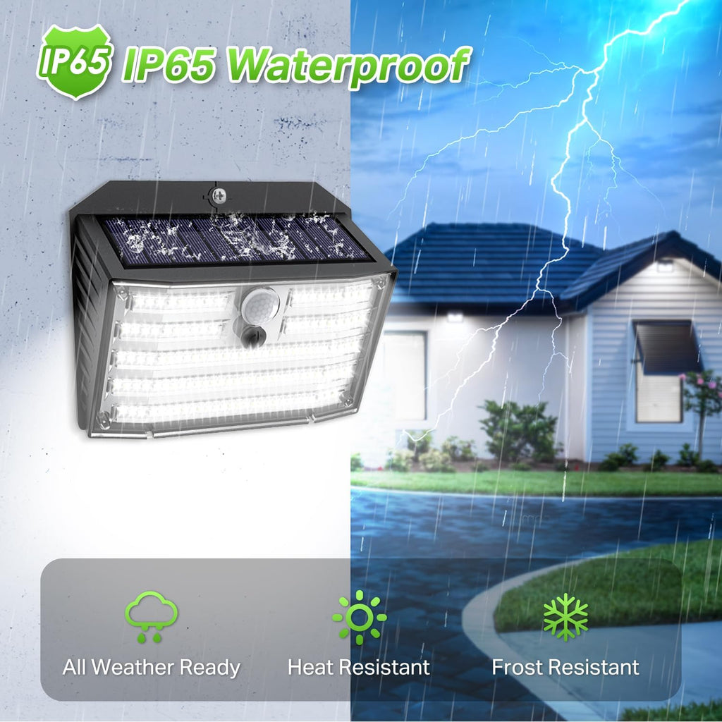 Solar Motion Lights Outdoor, Ultra Bright Solar Fence Lights with Motion Sensor, IP65 Waterproof Security Light 3