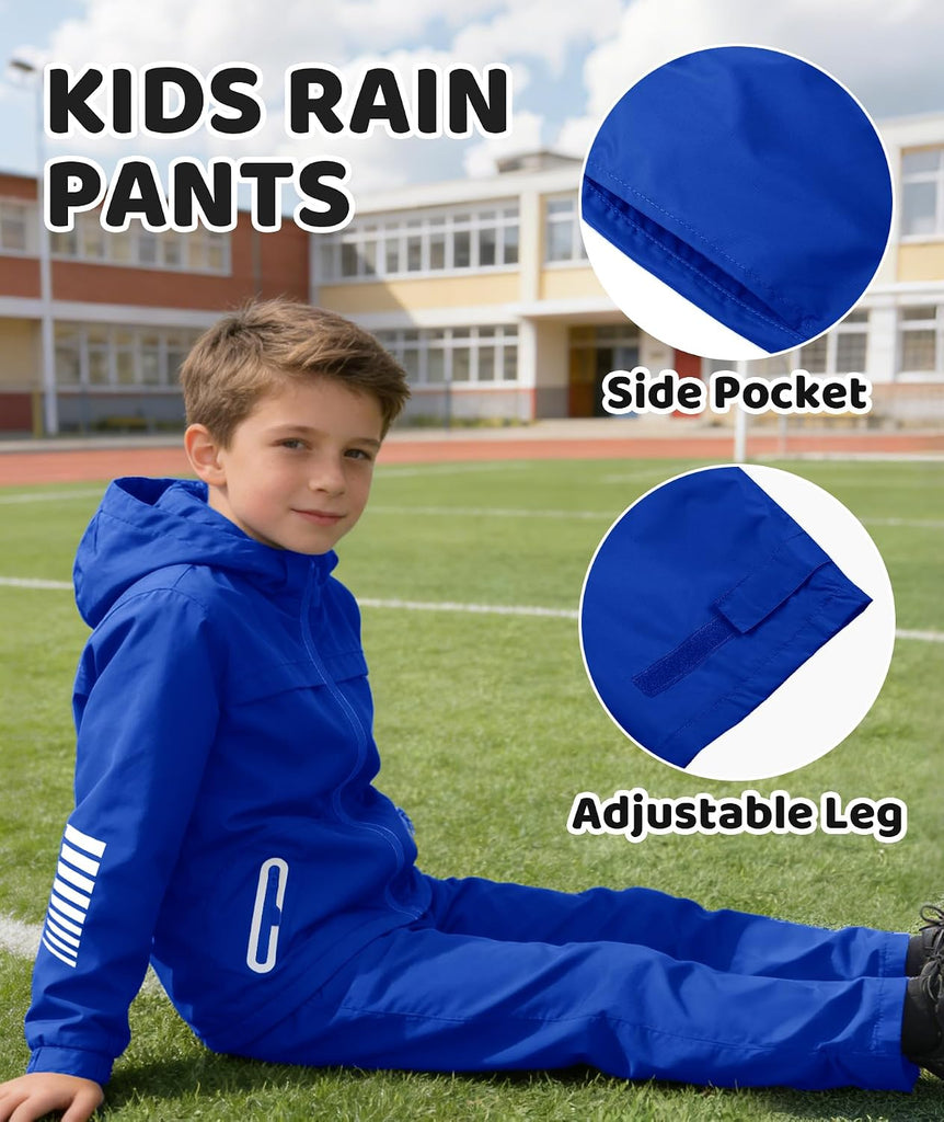 Boys Rain Jacket & Pants Kids Rain Suit