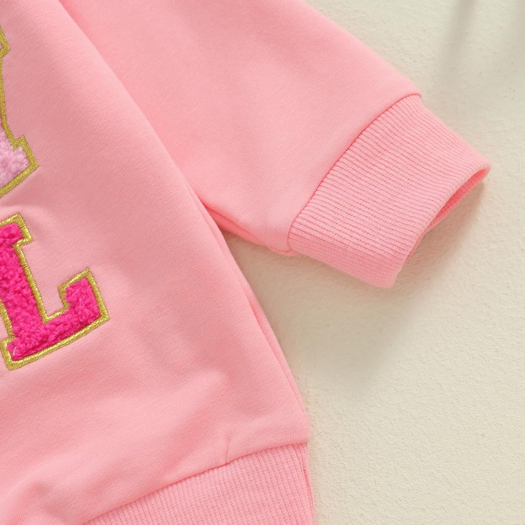 Toddler Baby Girls Birthday Outfits Birthday Girl Embroidery Letter Sweatshirt Tops+Rainbow Tutu Skirt Fall Clothes