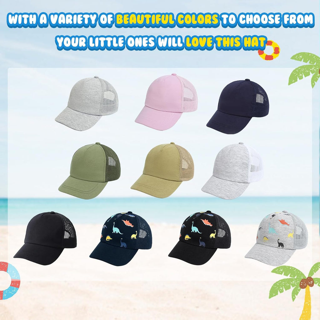 Toddler Baseball Hat, Dinosaur Mesh Adjustable for Kids