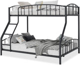 Bunk Bed Twin Over Full with Ladder and Arched Guardrail