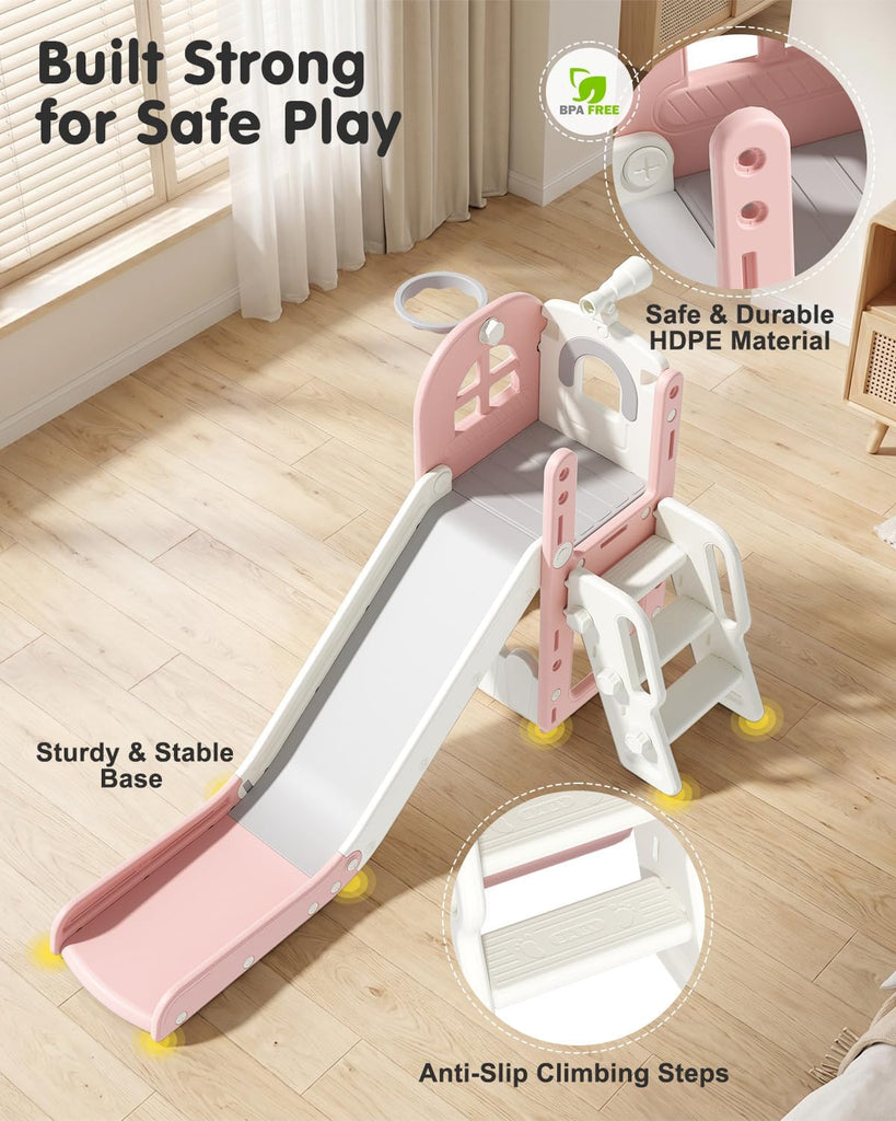 Toddler Slide for Kids 1-3, in-1 Baby Slide Indoor Playground