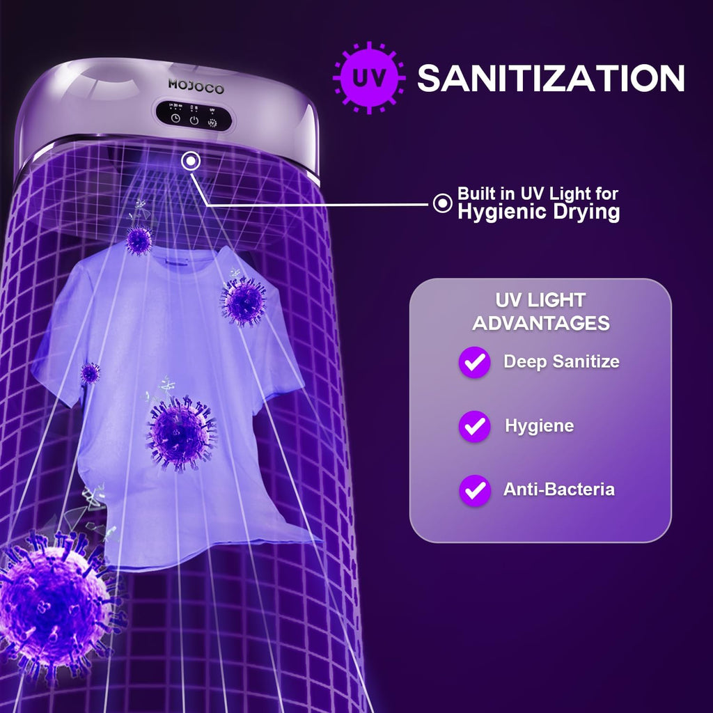 Portable Clothes Dryer - Mini/Compact Dryer for Apartment, RV, Travel - Small Quiet Fast-Drying Machine with
