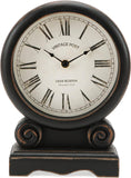 HOME Mantel Clock, Retro Desk Clock Silent-Non-Ticking Battery Operated Wooden Mantel Clock for Living Room