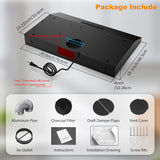 30 Inch Stainless Steel Under Cabinet Range Hood 900 CFM 4 Speed Gesture & Touch Control, LED Lights, Baffle Filters