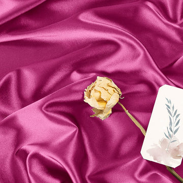 Hot Pink Satin Fabric 60" Wide Soft Silky Satin Fabric by the Yard