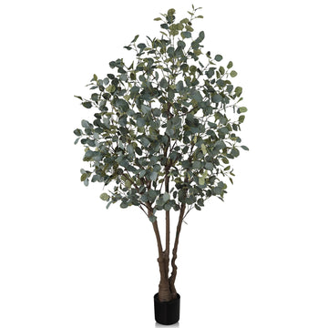 Eucalyptus Tree 7FT, Large Faux Eucalyptus Tree for Indoor Decor