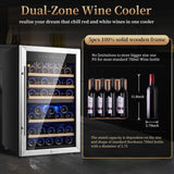 Wine Fridge,52-bottle Wine Cooler Refrigerators Freestanding Wine Refrigerator