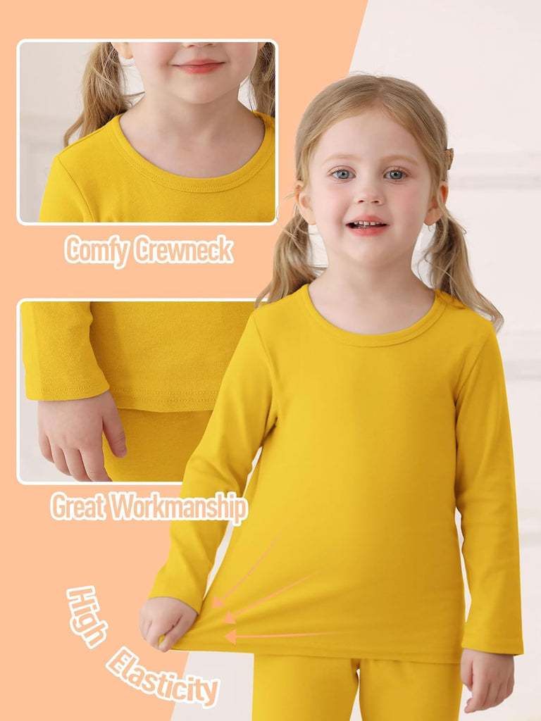 Baby Toddler Boys Girls Cotton Long Sleeve Shirt and Legging Set Kids Ribbed Basic Pant Piece for Daily Life