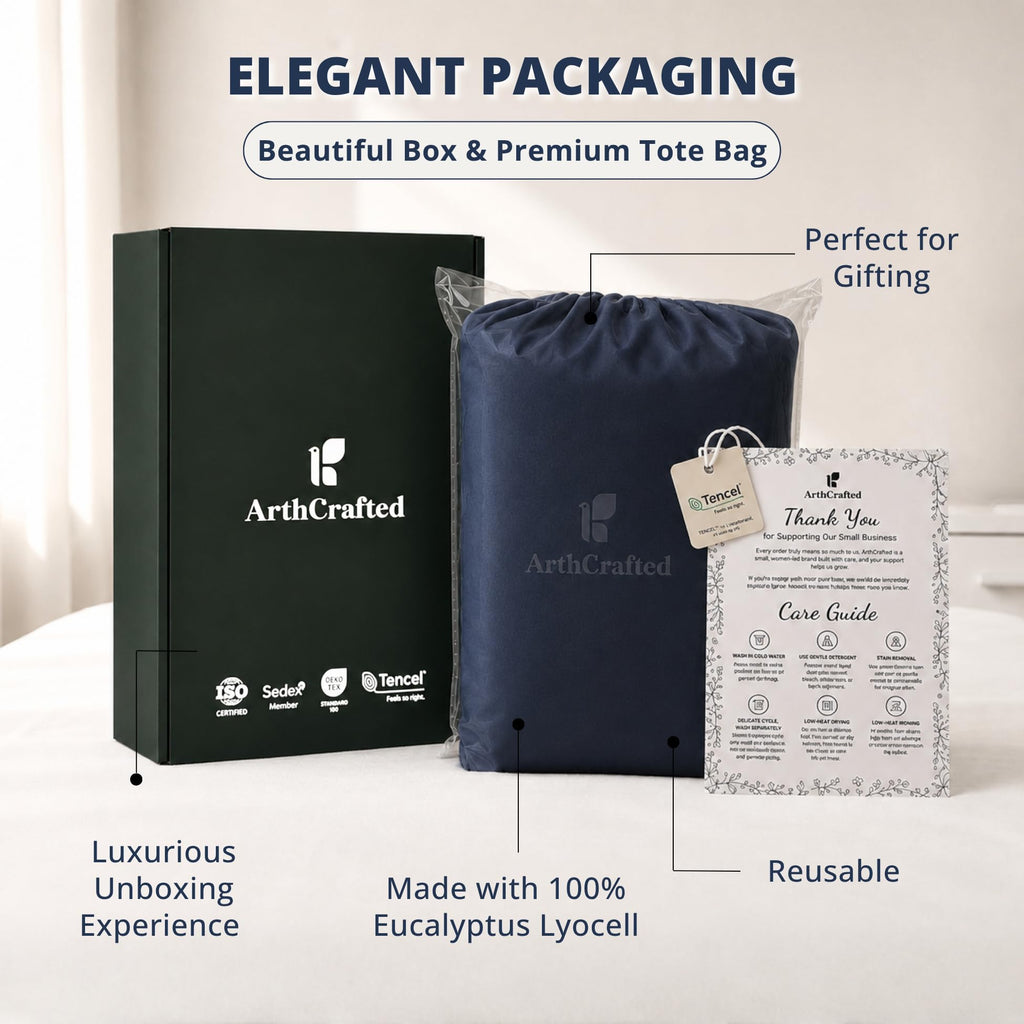 100% Tencel Sheets, 18" Deep Pocket, Crown Blue, 4PC King