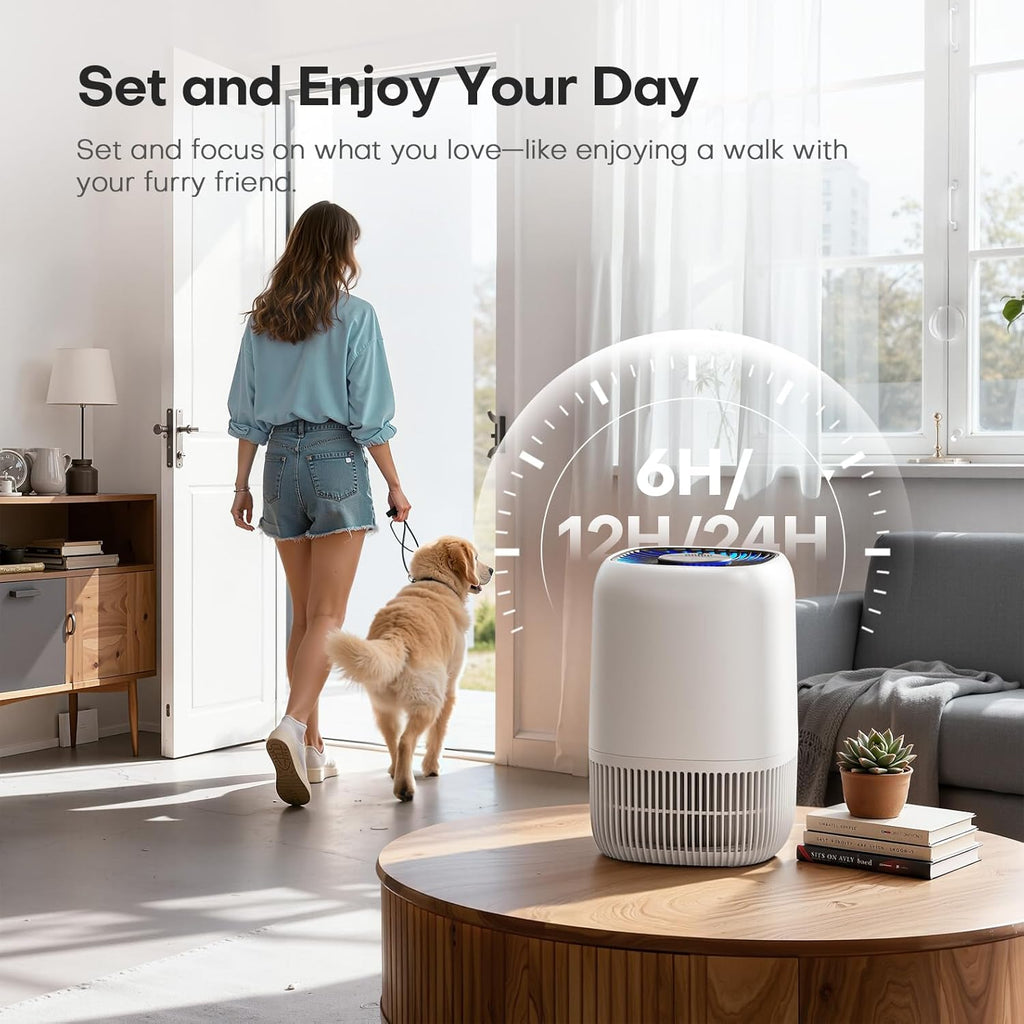 Air Purifiers for Home with High Efficiency Filter Up to 1076 Ft² for Pet Hair, Odors, Pollen, Smoke
