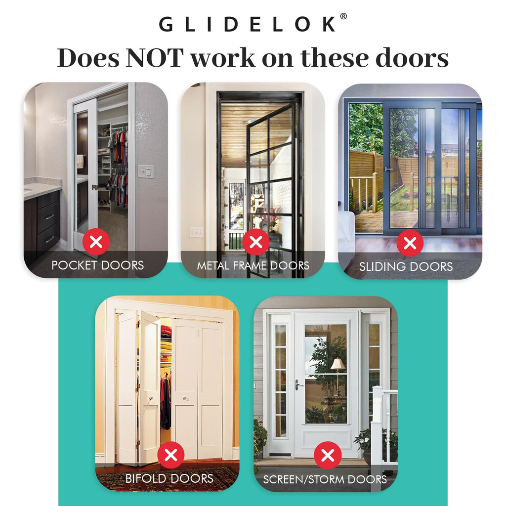 4 Pack - Child Safety Door Top Lock | Access Lock from Either Side of The Door | for Interior & Exterior Doors