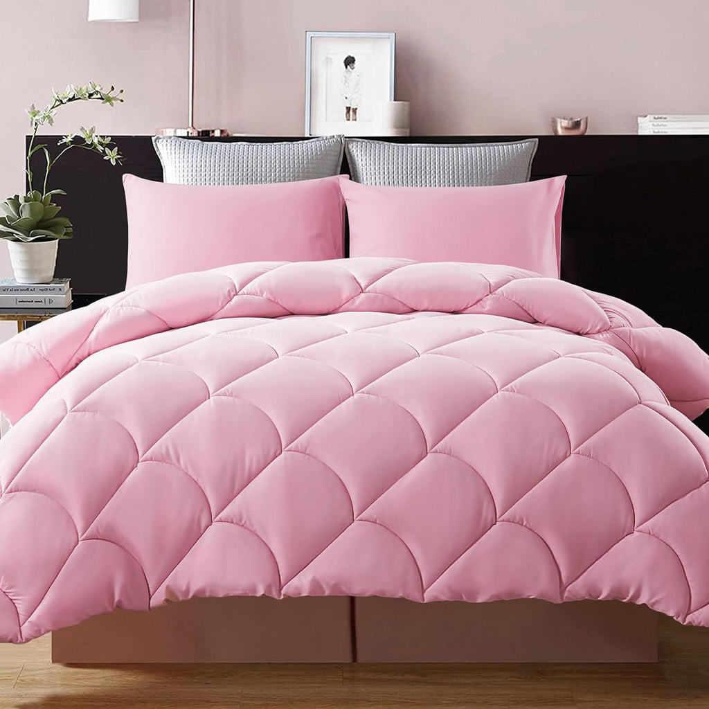 Lightweight Twin Comforter Set with 1 Pillow Sham - 2 Pieces Set