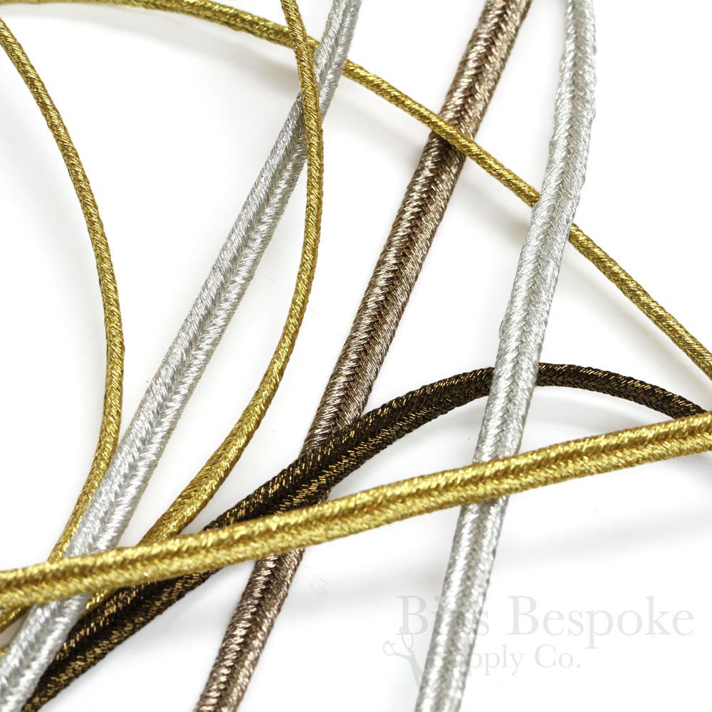 M Yellow Gold Bullion Soutache Braid: 5 Yards - 4m