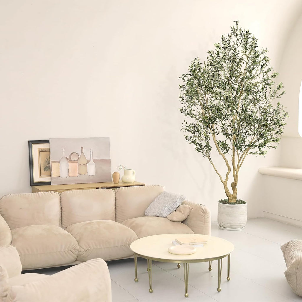Large Artificial Olive Tree 9ft with Thick Trunk & Realistic Leaves