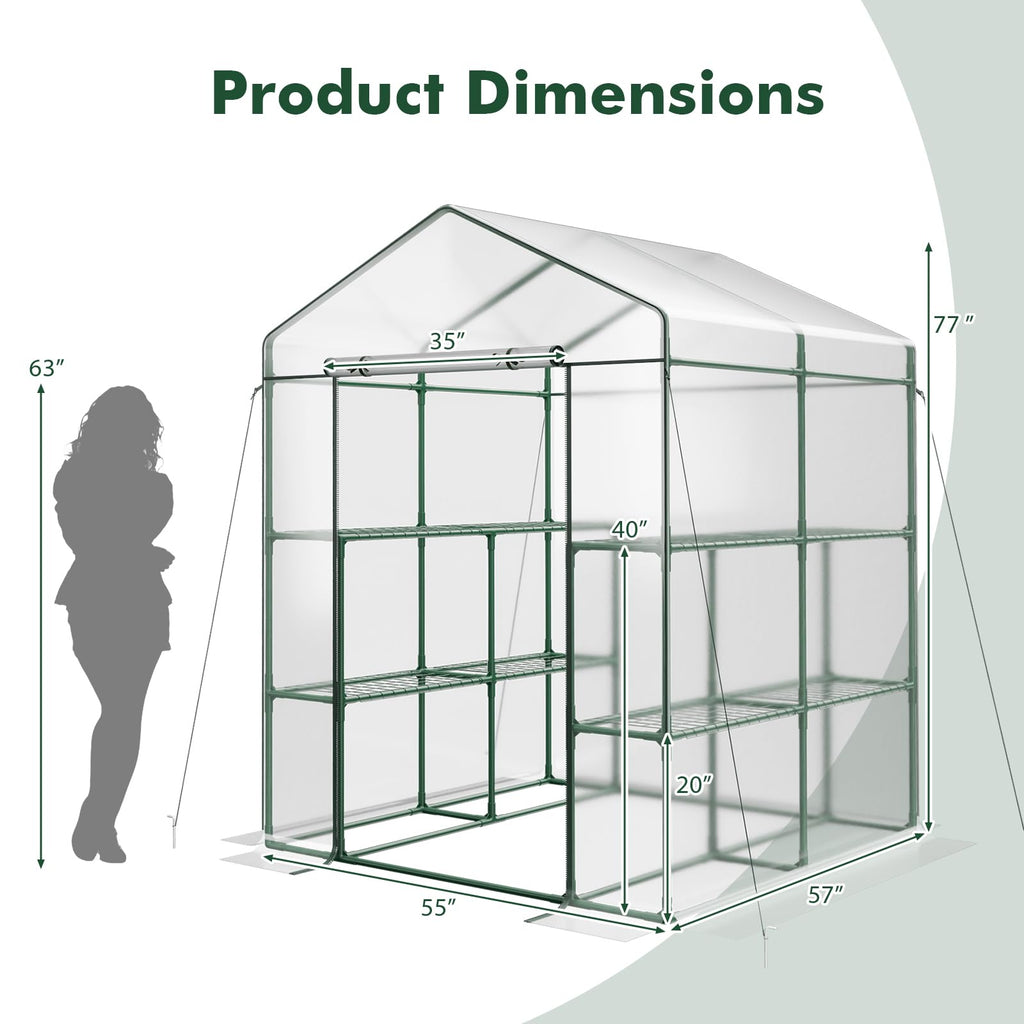 Greenhouses for Outdoors, Portable Greenhouse with PE Cover